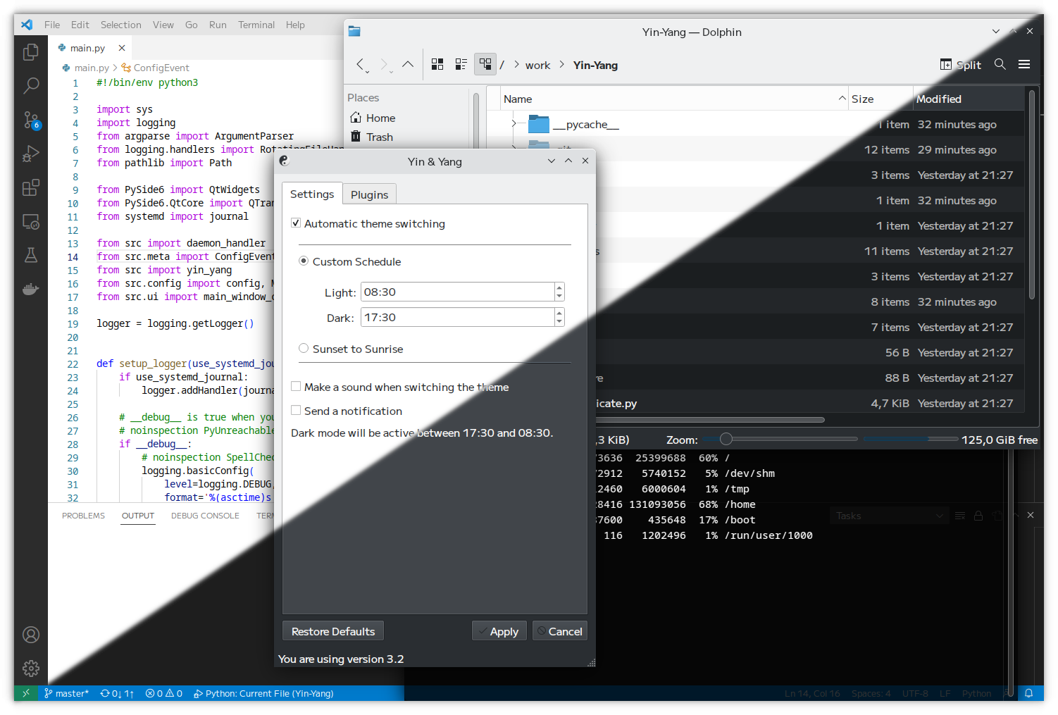 How to enable auto dark mode on KDE